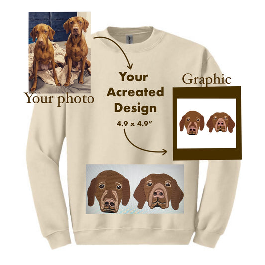 Acreated Custom Design with Graphic Design Service (4.9” x 4.9” inches)