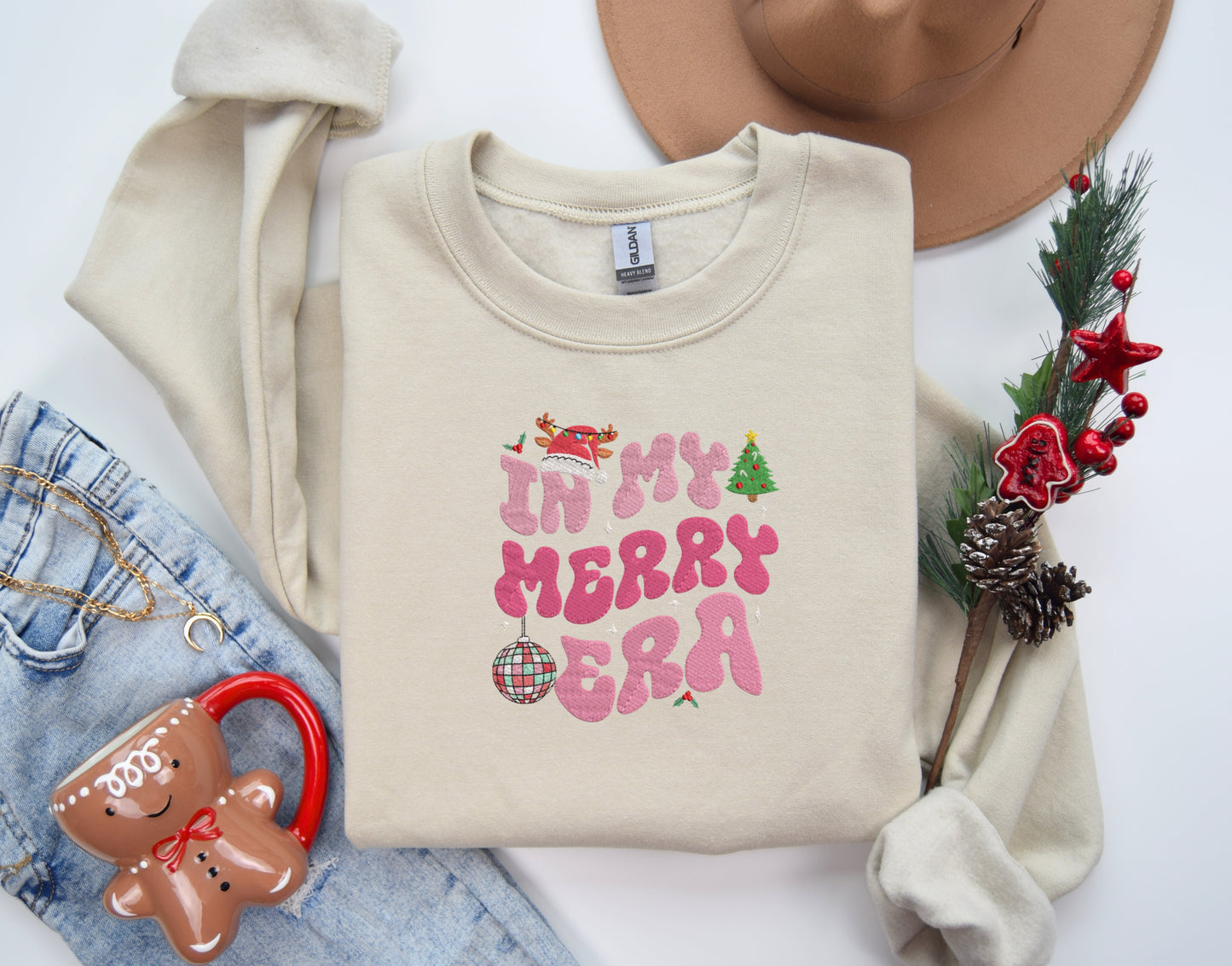 In My Merry Era Embroidered Crewneck