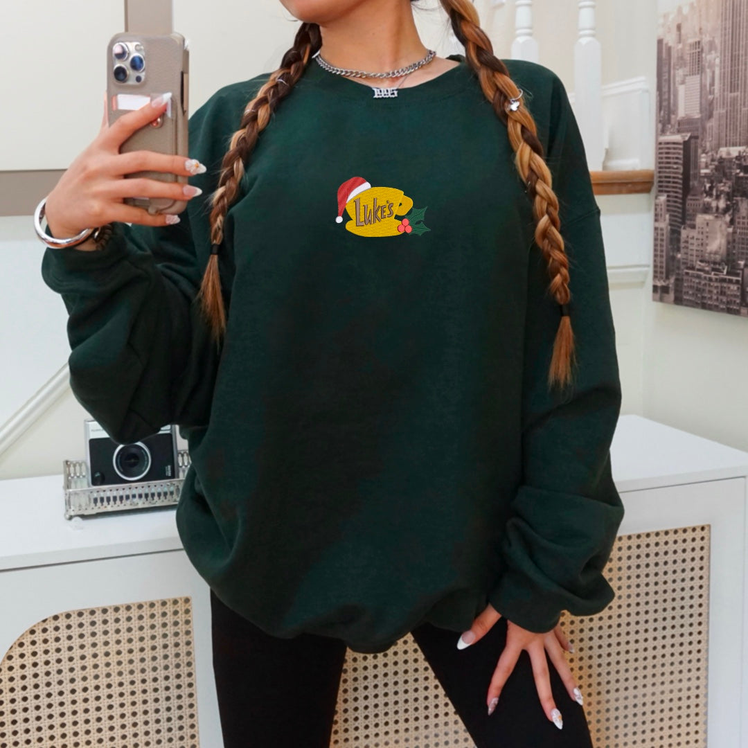 Luke’s Christmas Themed Embroidered Crewneck