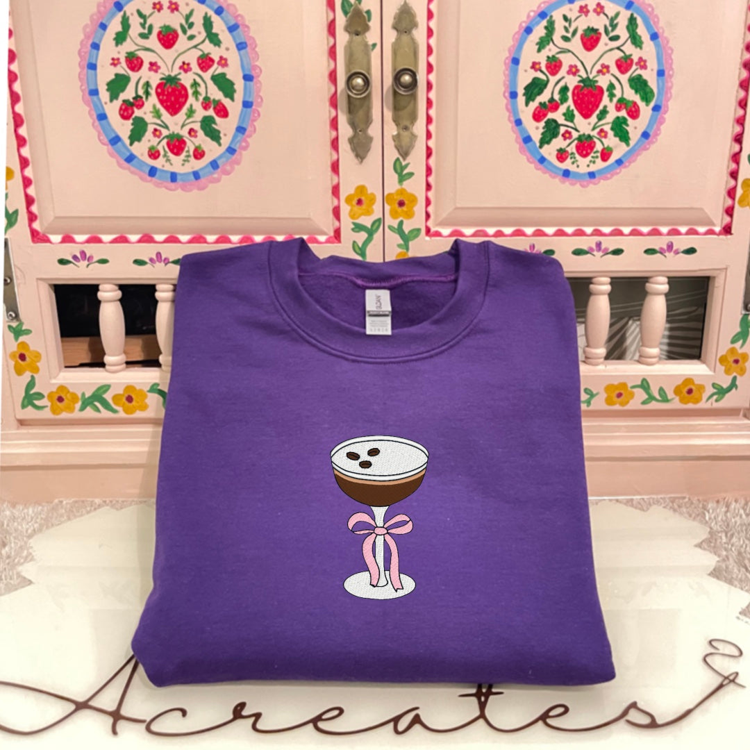 Espresso Martini Embroidered Crewneck