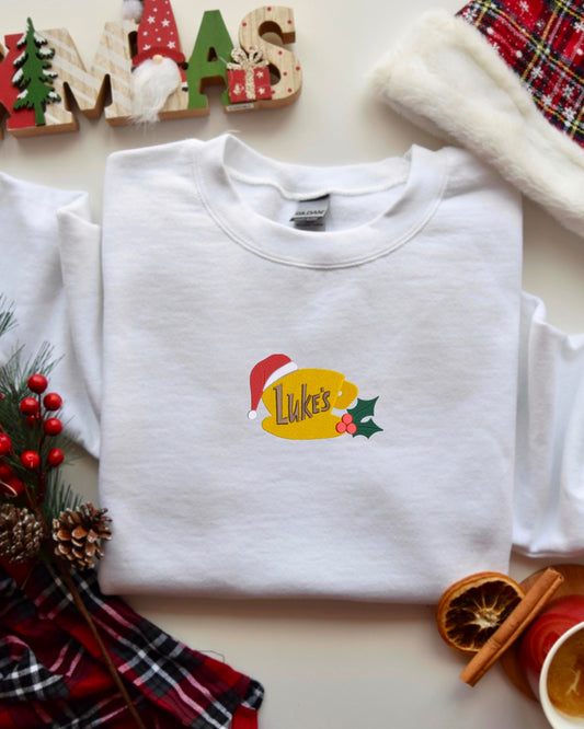 Luke’s Christmas Themed Embroidered Crewneck