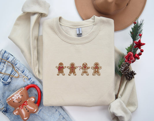 Gingerbread Cookies Embroidered Crewneck