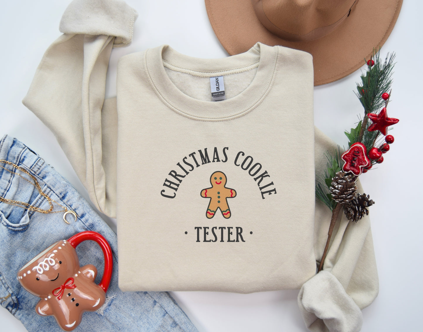 Christmas Cookie Tester Embroidered Crewneck (Matching with Baker)