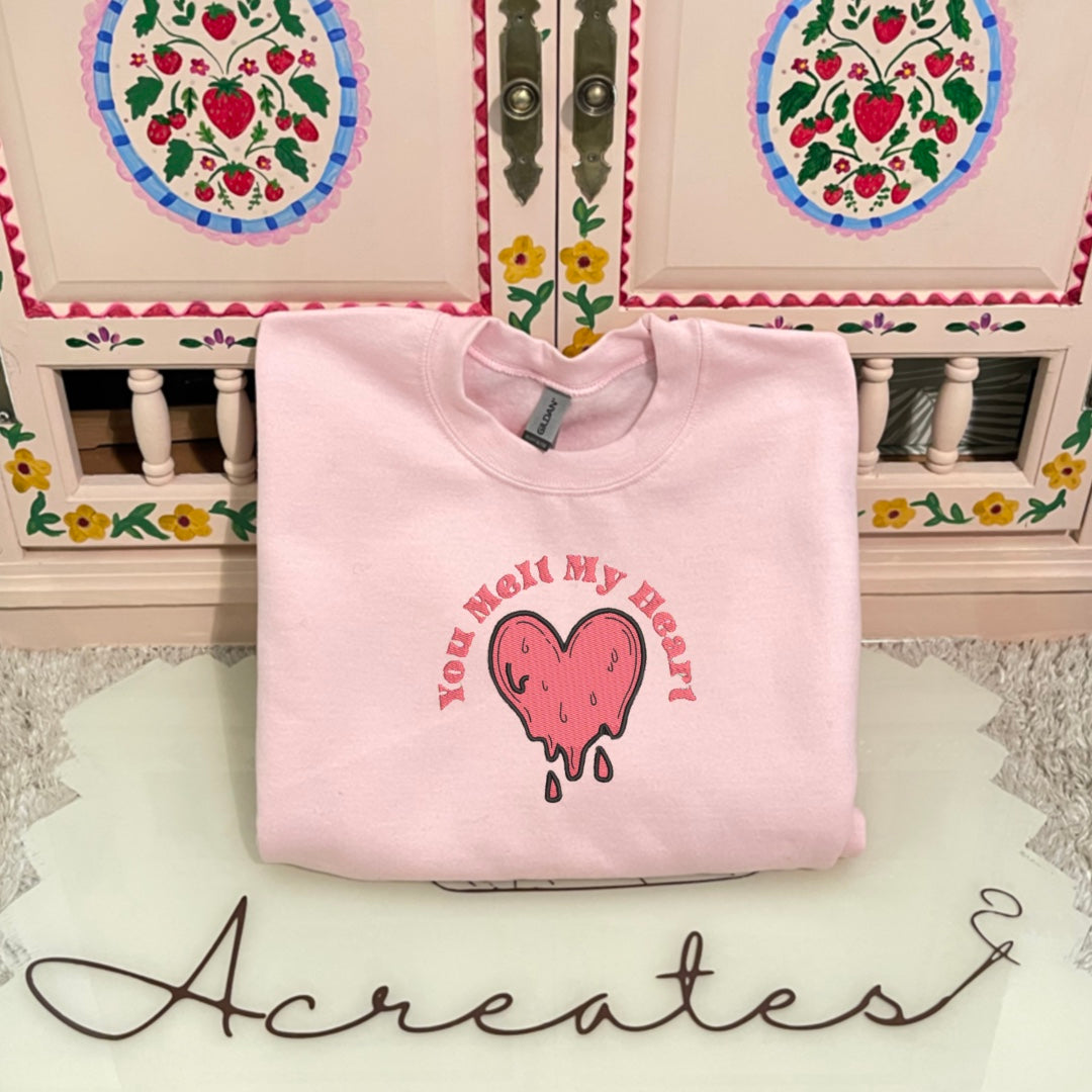 You Melt My Heart Embroidered Crewneck